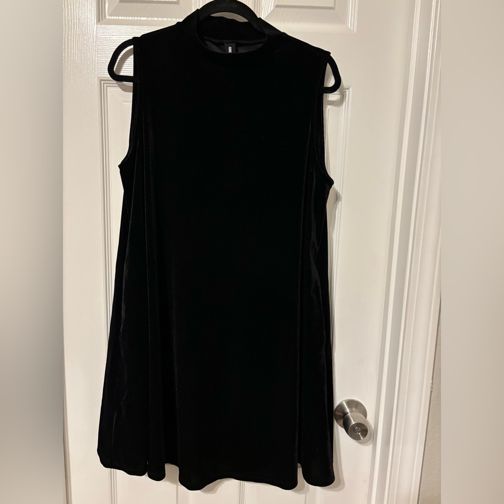 Black Velvet Mini Dress